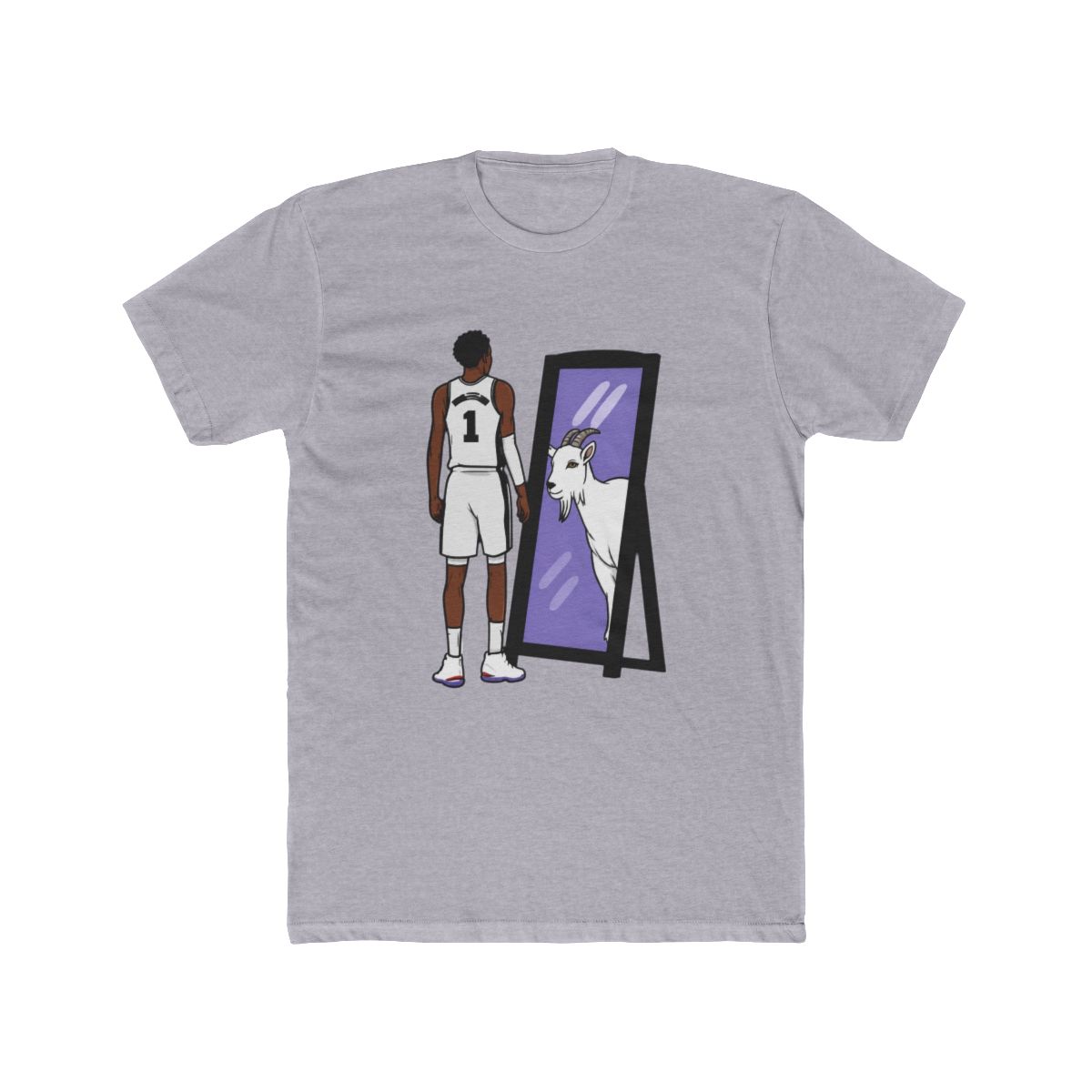 Victor Wembanyama Mirror GOAT Long Sleeve T Shirt - alternate angle 4, merchandise
