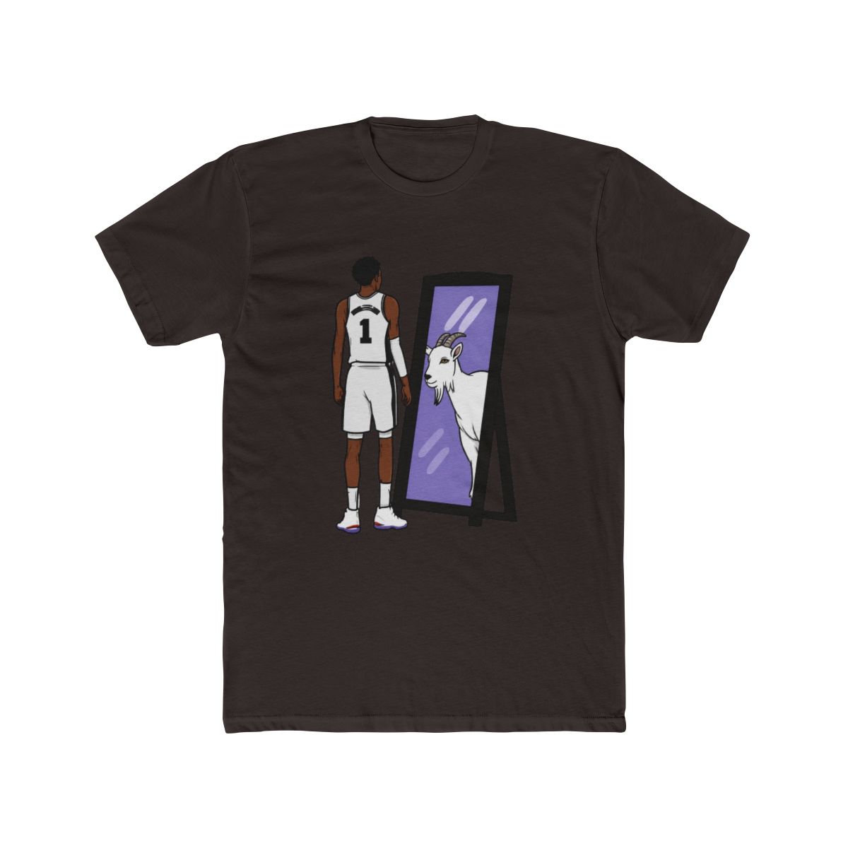 Victor Wembanyama Mirror GOAT Long Sleeve T Shirt - alternate angle 2, merchandise