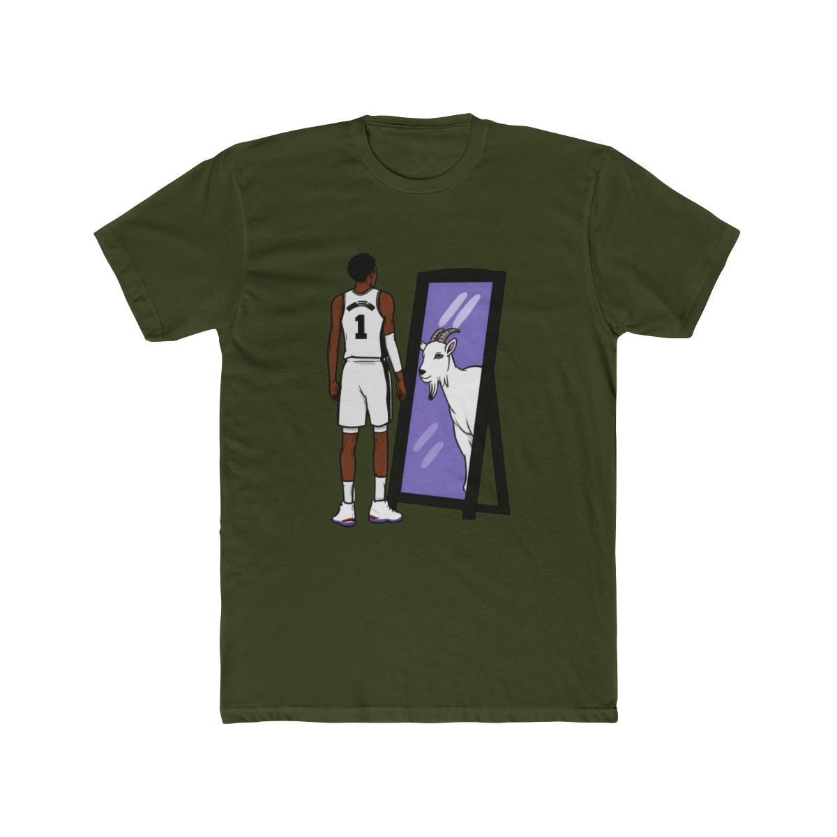 Victor Wembanyama Mirror GOAT Long Sleeve T Shirt - alternate angle 5, merchandise
