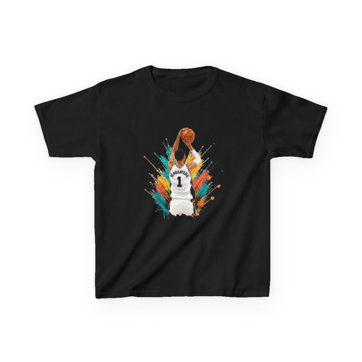 Victor Wembanyama Spurs Kids T-Shirt - alternate angle 2, merchandise