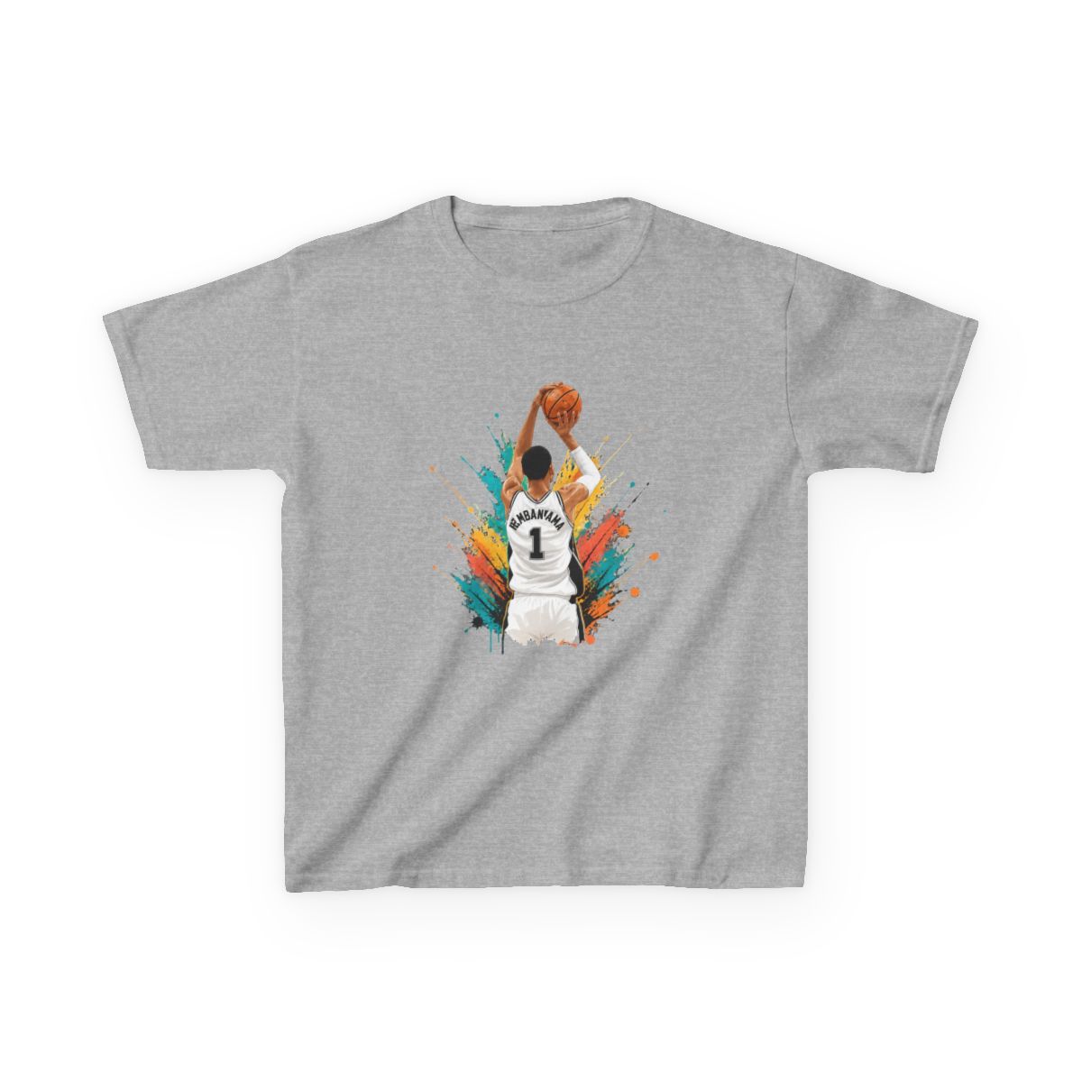 Victor Wembanyama Spurs Kids T-Shirt - alternate angle 3, merchandise