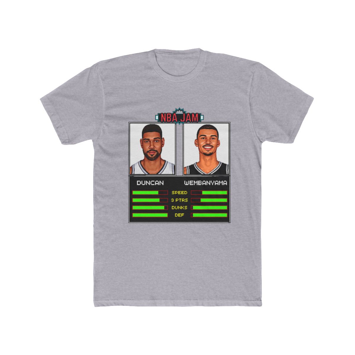 Duncan & Wembanyama - NBA Jam Edition T Shirt | Victor Wembanyama - alternate angle 5, merchandise
