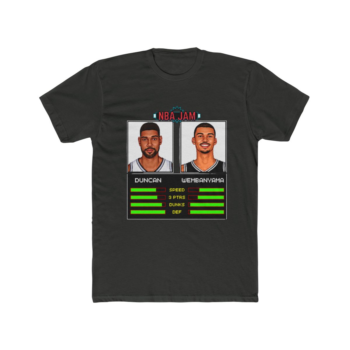 Duncan & Wembanyama - NBA Jam Edition T Shirt | Victor Wembanyama - alternate angle 4, merchandise