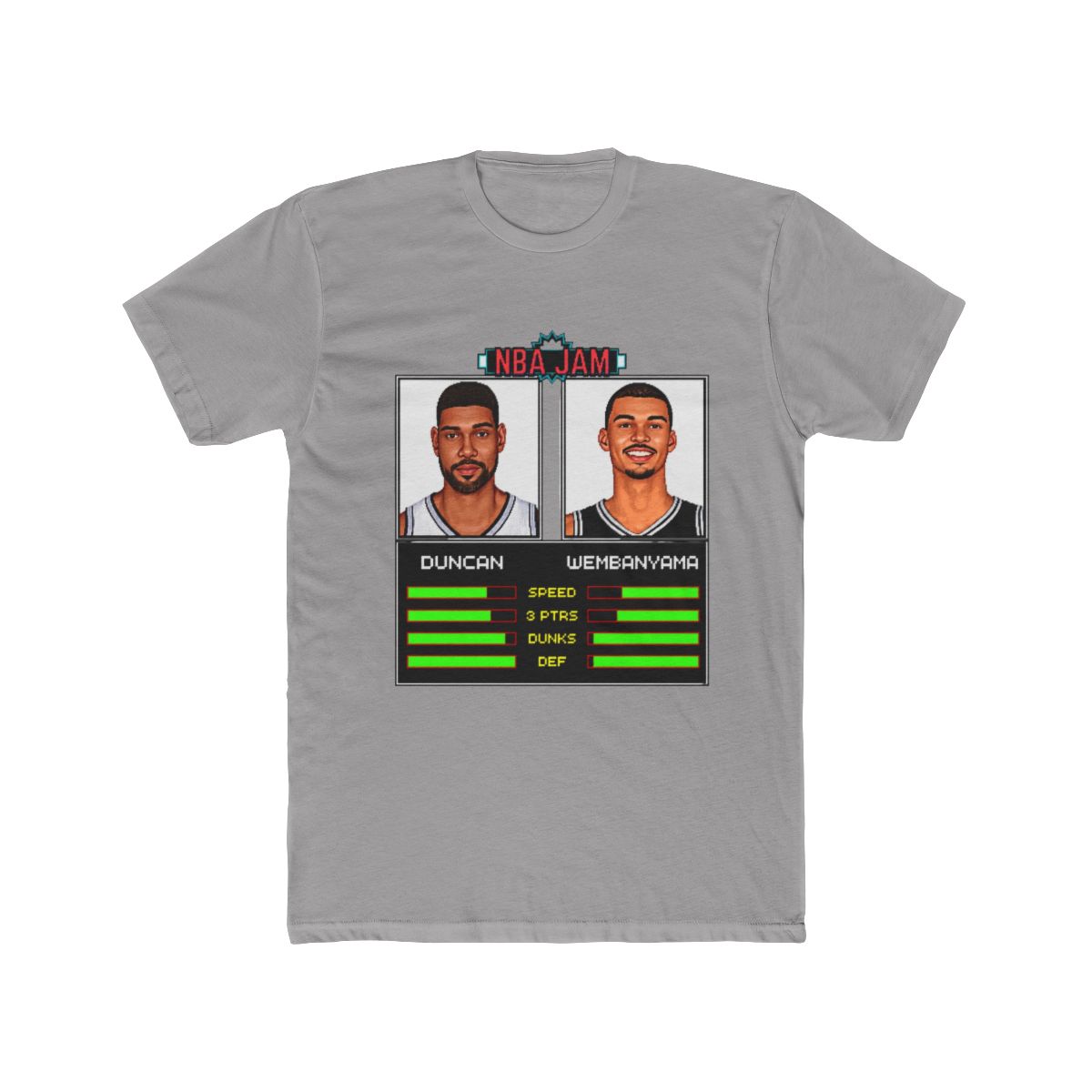 Duncan & Wembanyama - NBA Jam Edition T Shirt | Victor Wembanyama - alternate angle 3, merchandise