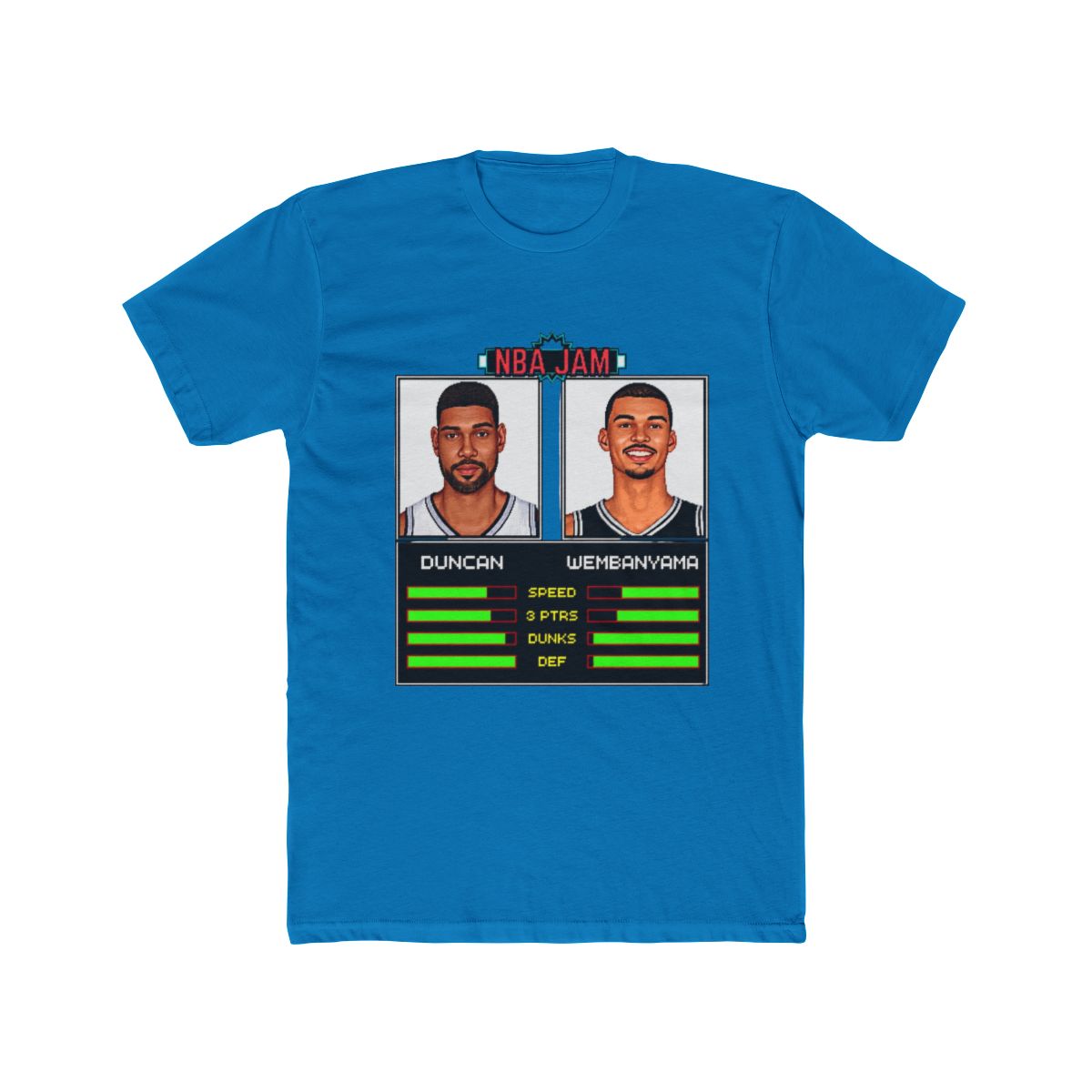 Duncan & Wembanyama - NBA Jam Edition T Shirt | Victor Wembanyama - alternate angle 2, merchandise