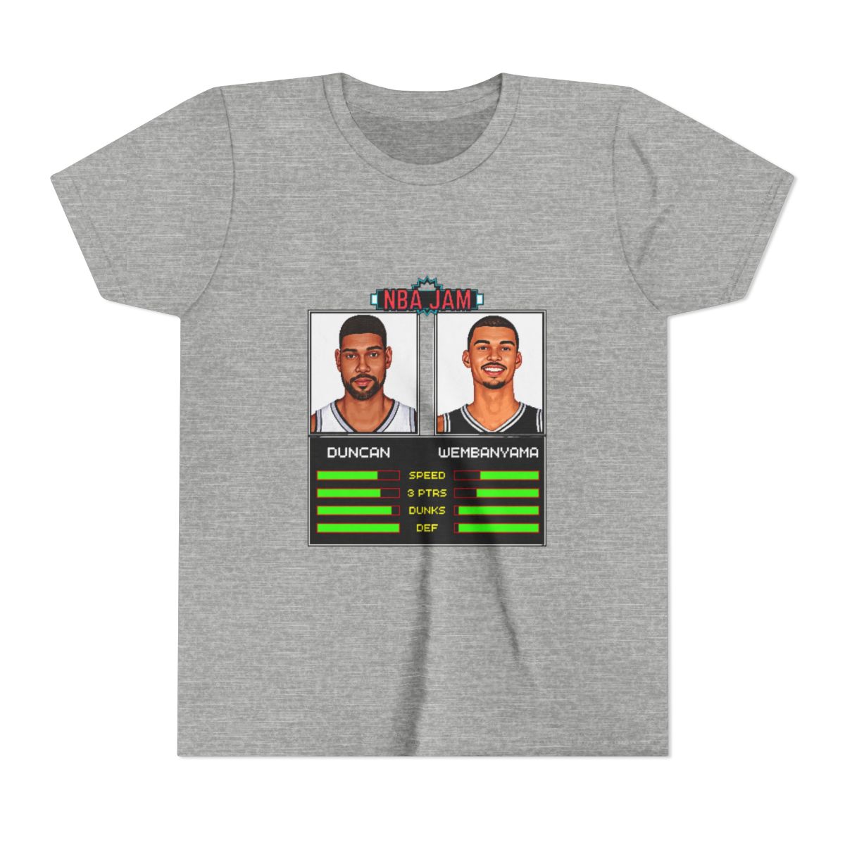Duncan & Wembanyama - NBA Jam Edition Kids T Shirt | Victor Wembanyama