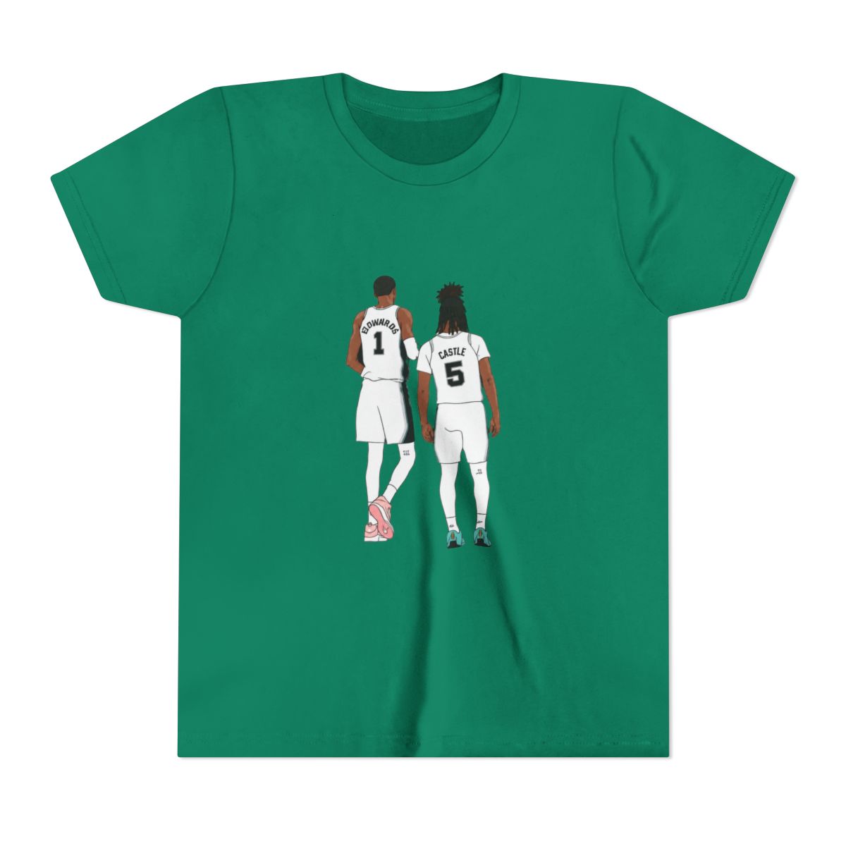 Stephon Castle and Victor Wembanyama Kids T Shirt - alternate angle 2, merchandise