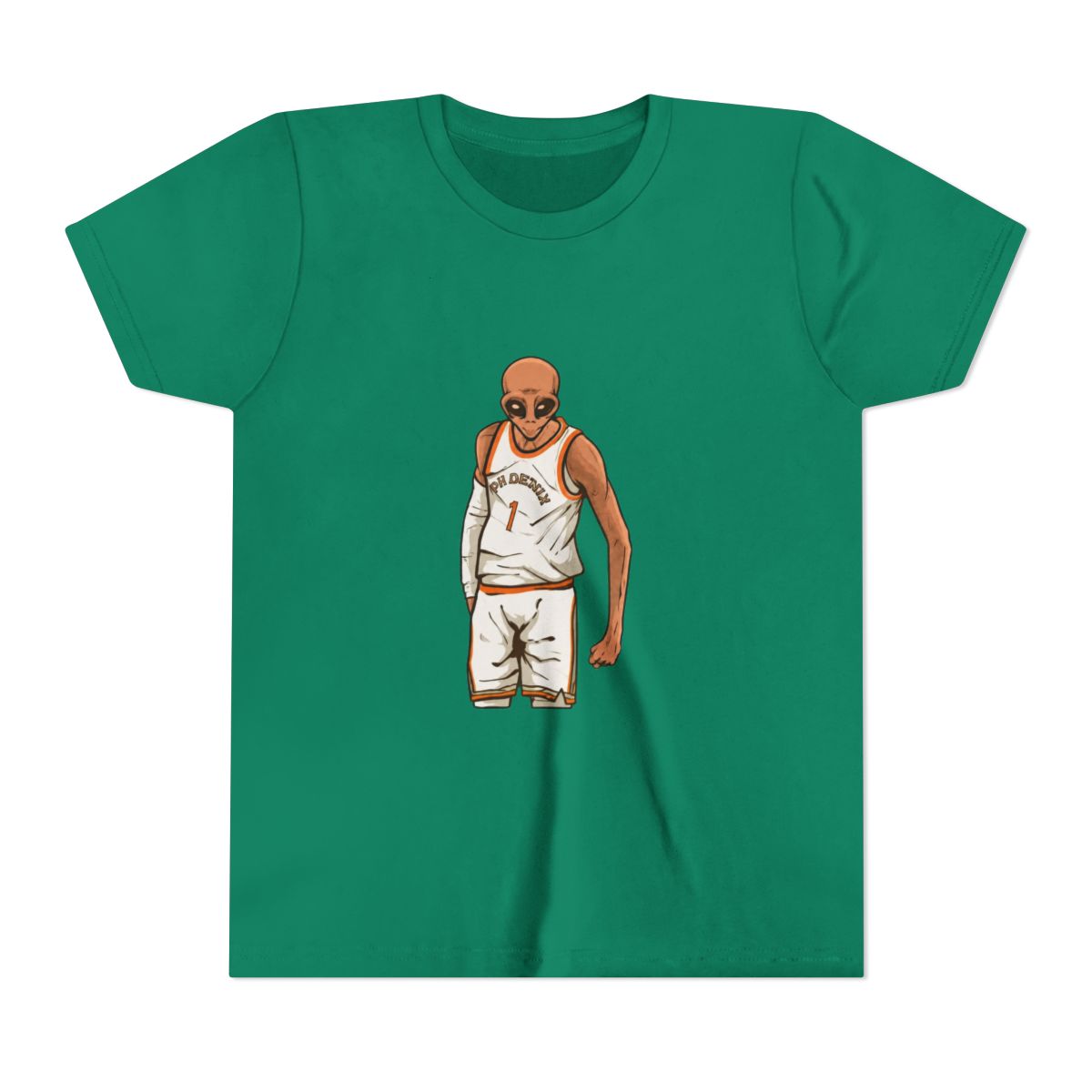 Victor Wembanyama Alien Celebration Kids T Shirt - alternate angle 2, merchandise