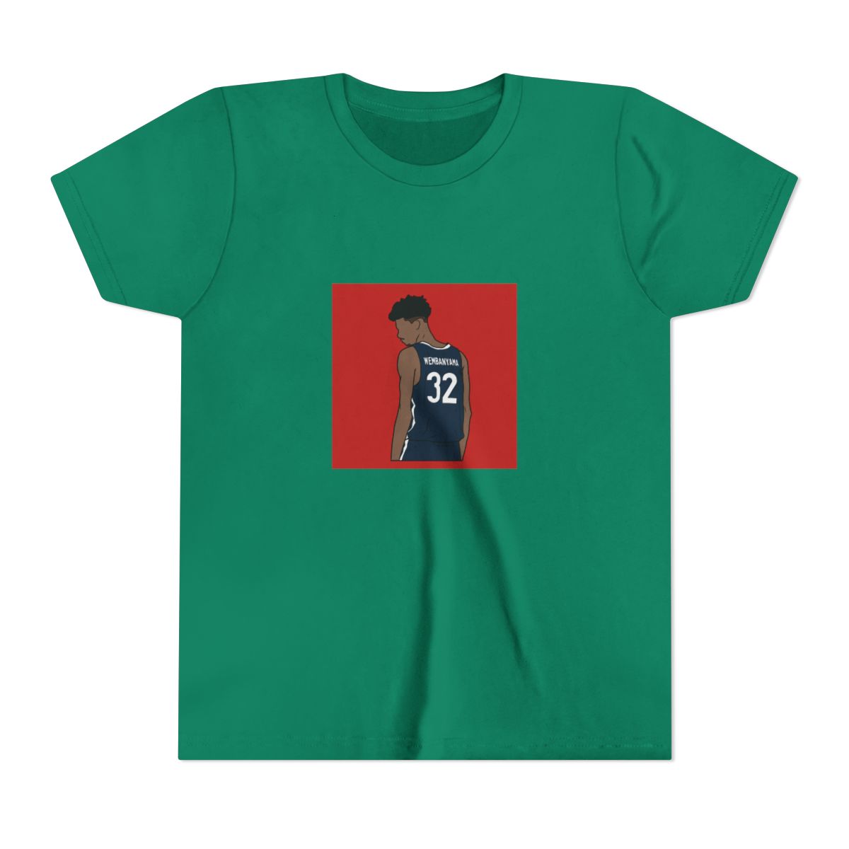 Victor Wembanyama Back-To Kids T Shirt - alternate angle 4, merchandise