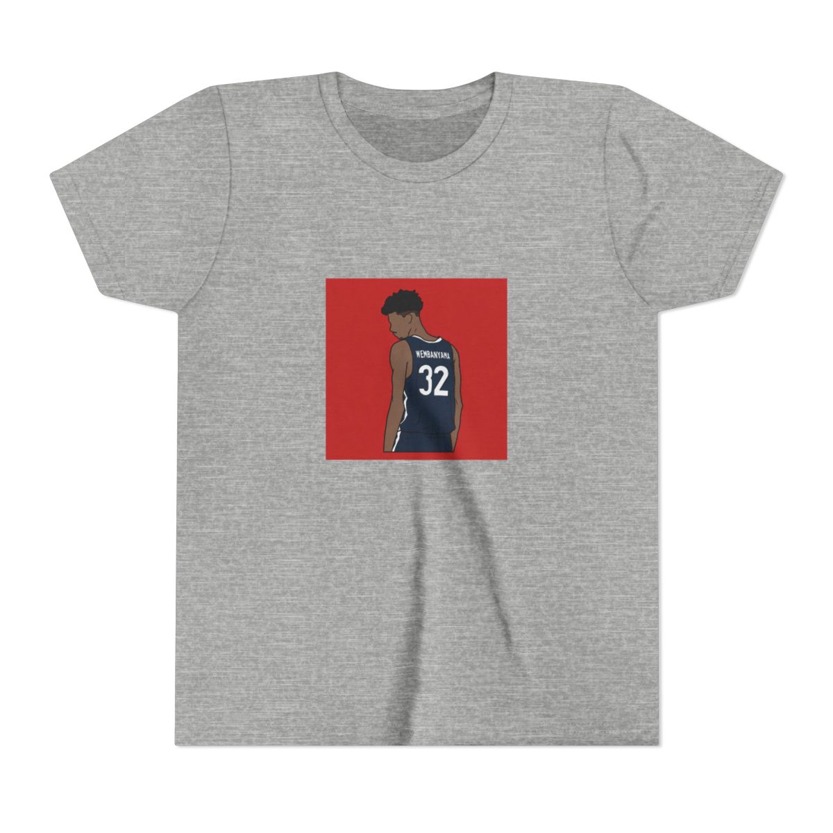 Victor Wembanyama Back-To Kids T Shirt - alternate angle 5, merchandise