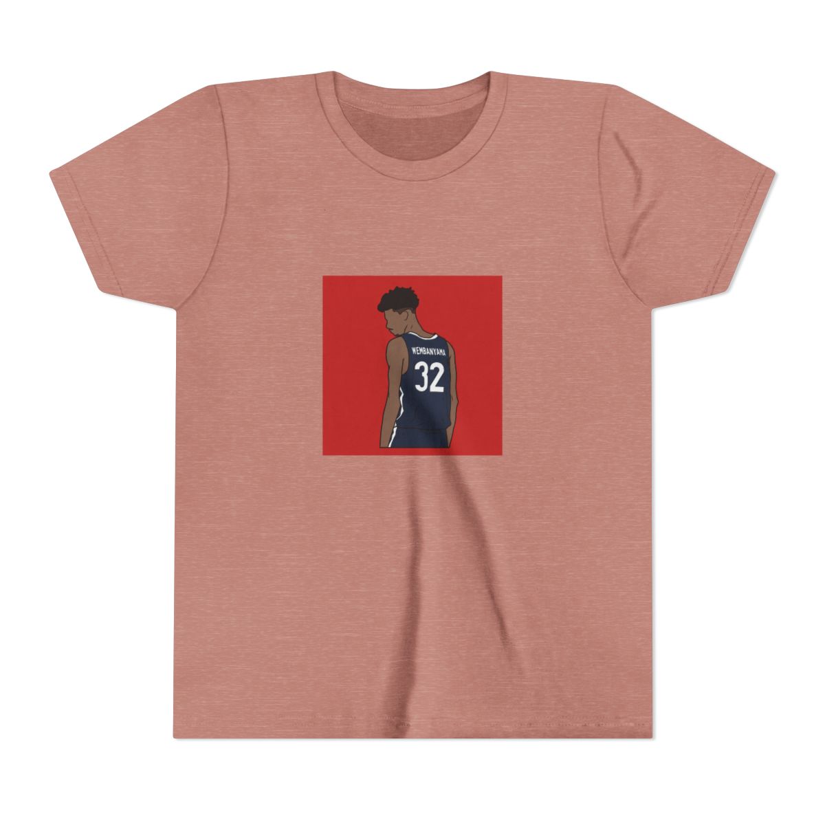Victor Wembanyama Back-To Kids T Shirt - alternate angle 2, merchandise