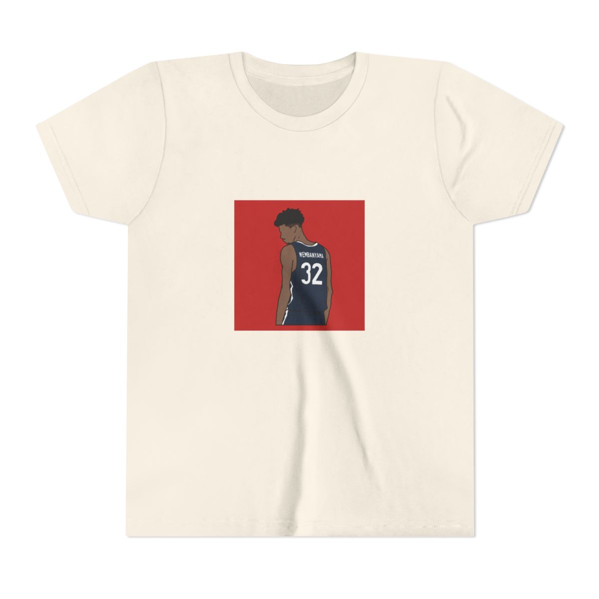 Victor Wembanyama Back-To Kids T Shirt - alternate angle 3, merchandise