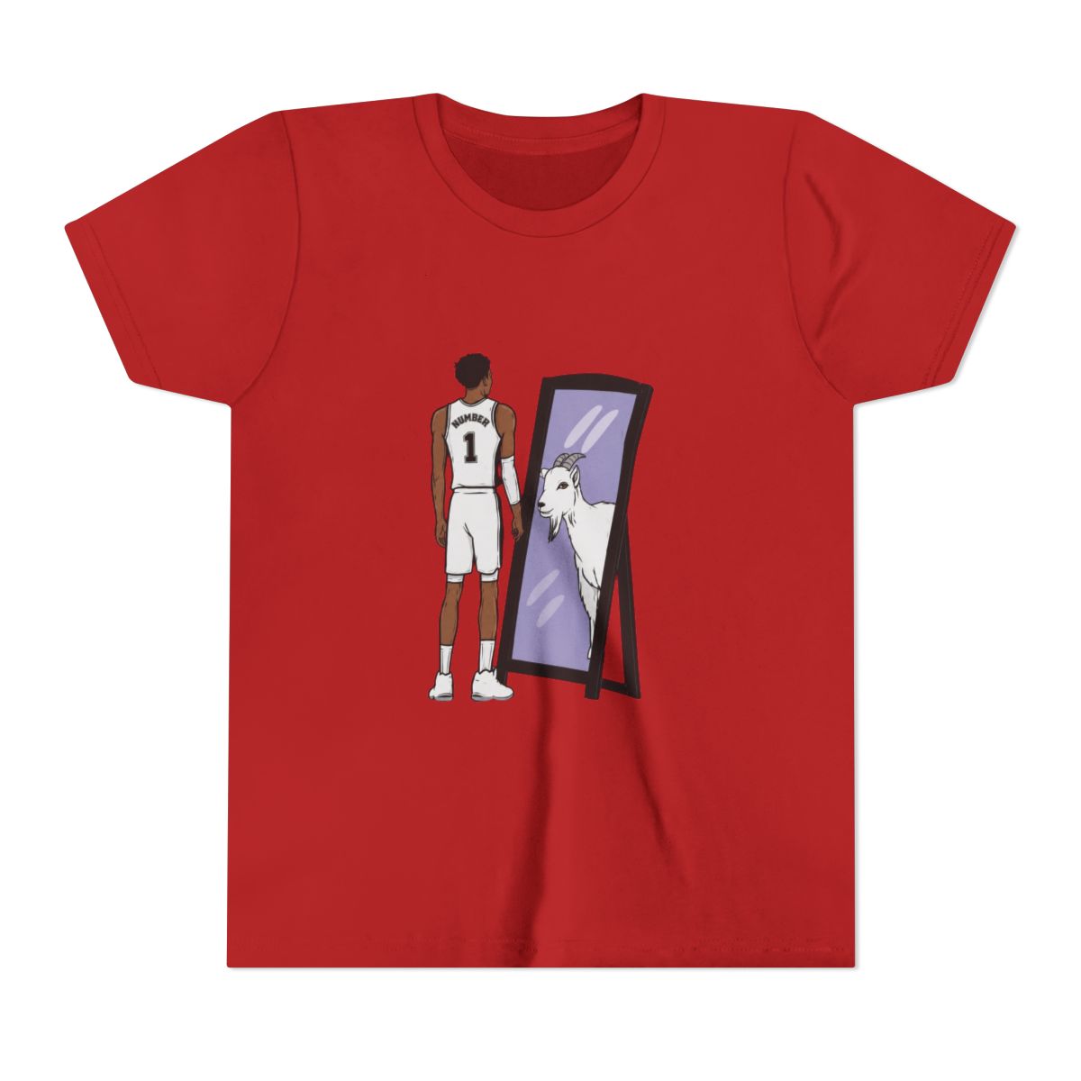 Victor Wembanyama Mirror Goat Kids T Shirt - alternate angle 3, merchandise