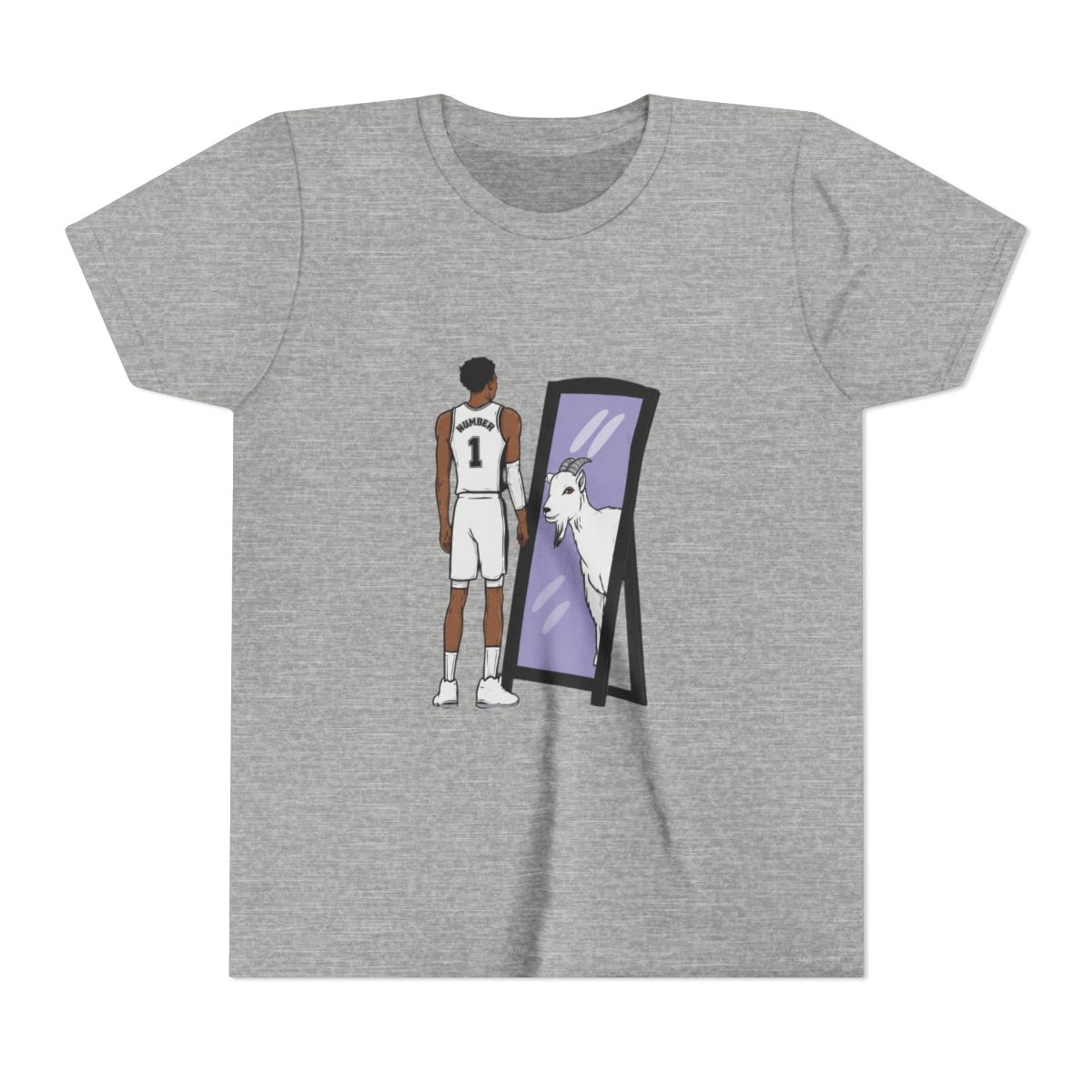 Victor Wembanyama Mirror Goat Kids T Shirt - alternate angle 3, merchandise
