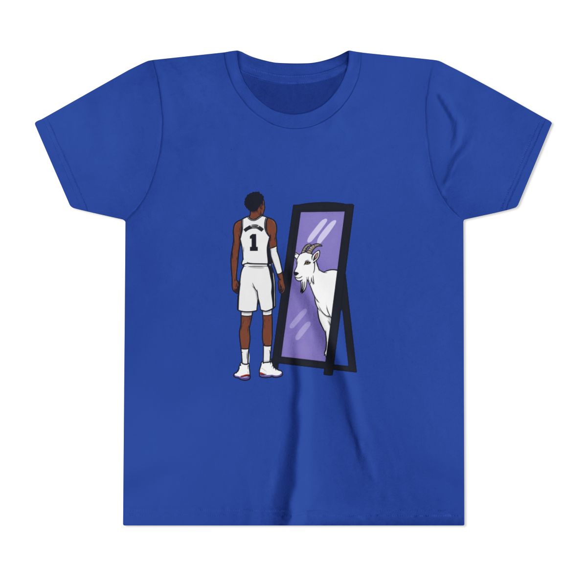 Victor Wembanyama Mirror GOAT Kids T Shirt - alternate angle 5, merchandise