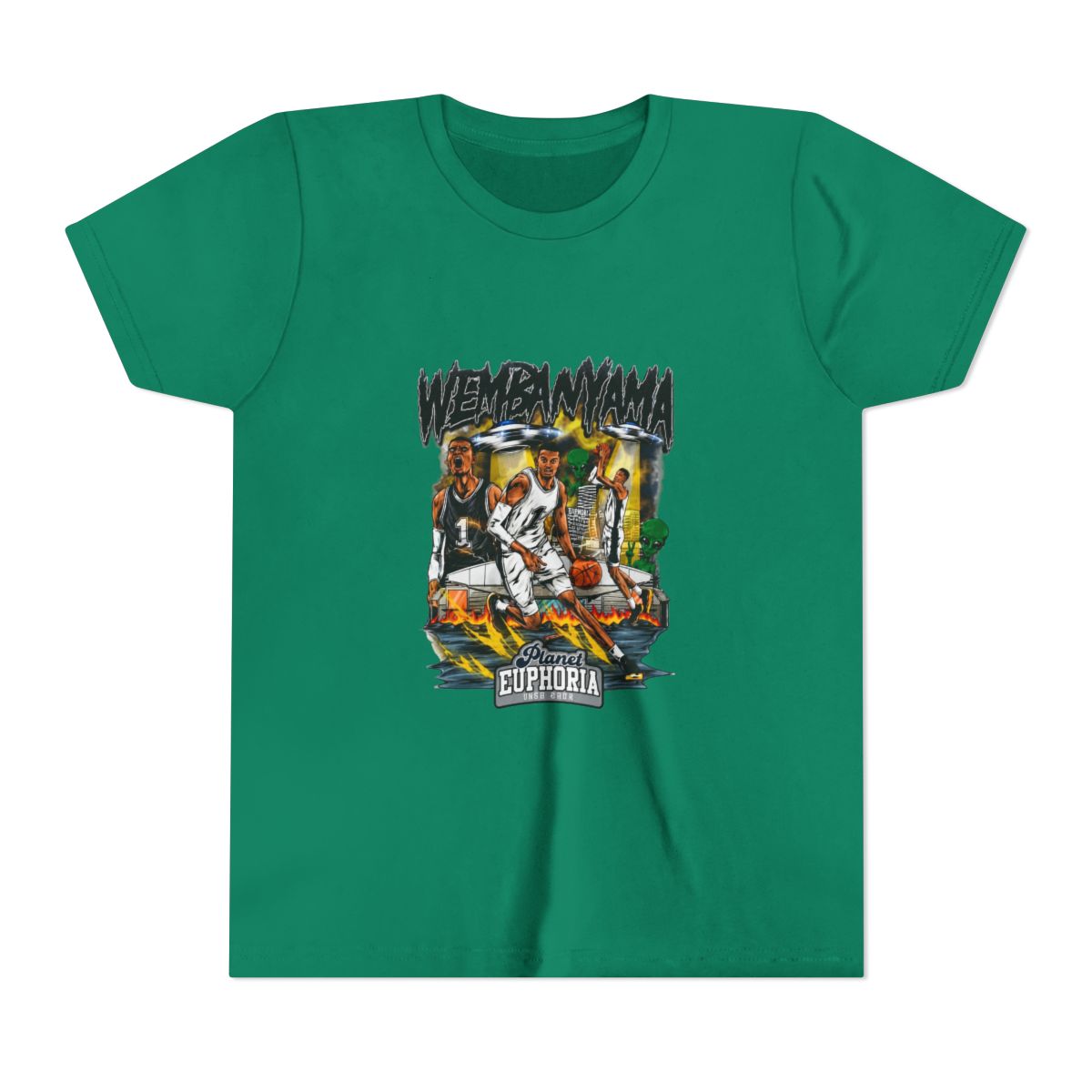Victor Wembanyama San Antonio Collage Kids T Shirt - alternate angle 4, merchandise