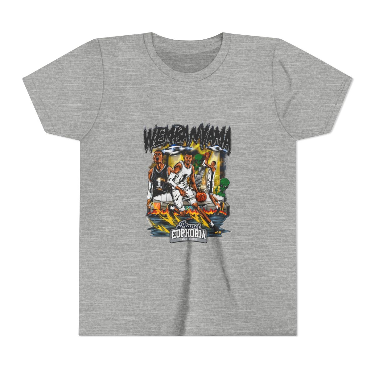 Victor Wembanyama San Antonio Collage Kids T Shirt - alternate angle 5, merchandise